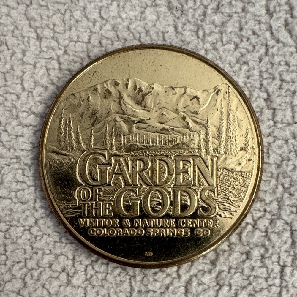 Garden of The Gods National Landmark Colorado Springs Souvenir Gold Token